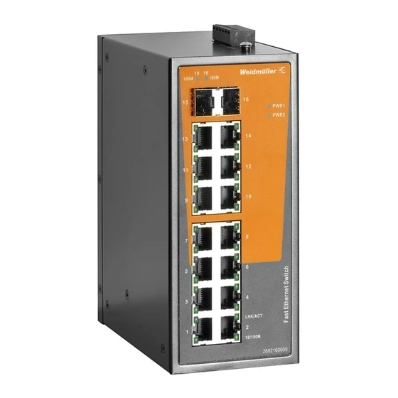 Weidmüller IE-SW-EL16-14TX-2FESFP Hardware Installation Manual