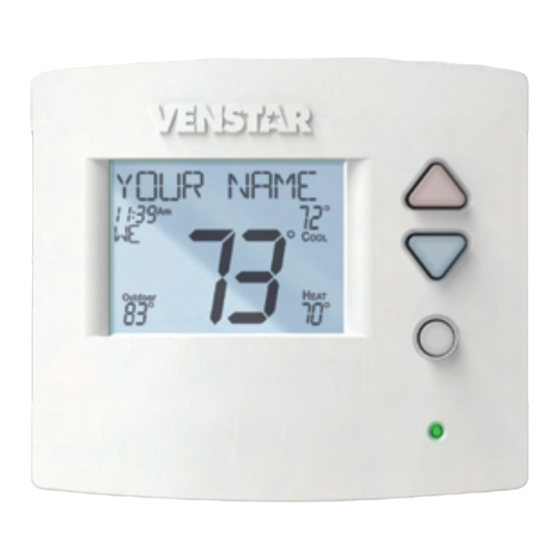 Venstar COMMERCIAL T4800 Owner's Manual And Installation Instructions