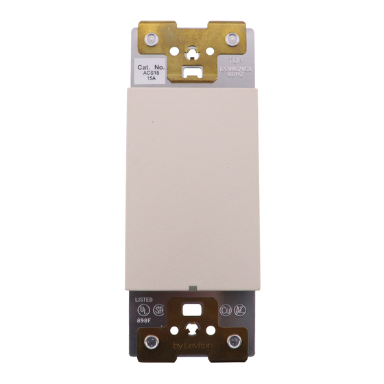 Leviton Acenti ACS15-1L Installation Instructions
