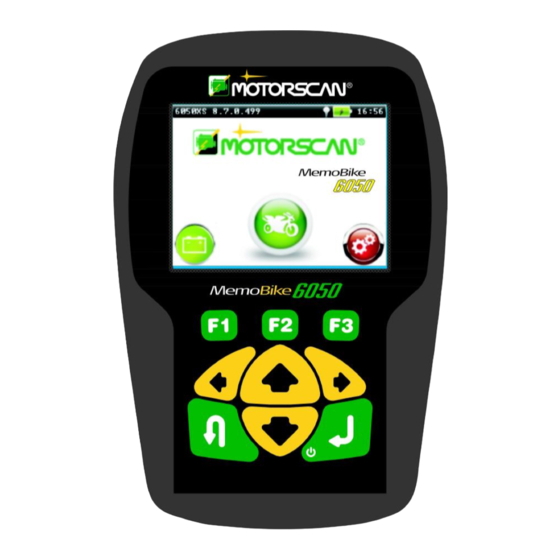 MOTORSCAN MEMOBIKE 6050 Operating Instructions Manual