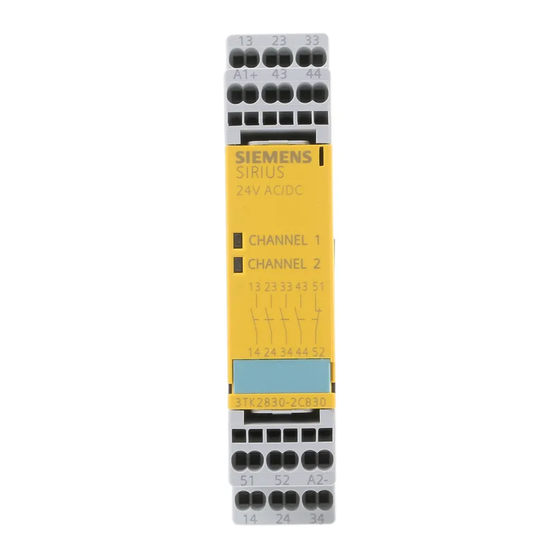 Siemens SIRIUS 3TK2830 Operating Instructions Manual