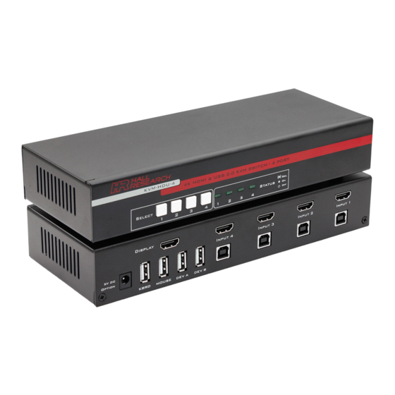 Hall Research Technologies KVM-HDU-4 User Manual