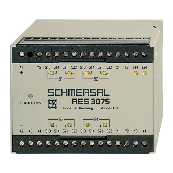 schmersal AES 3075 Operating Instructions Manual