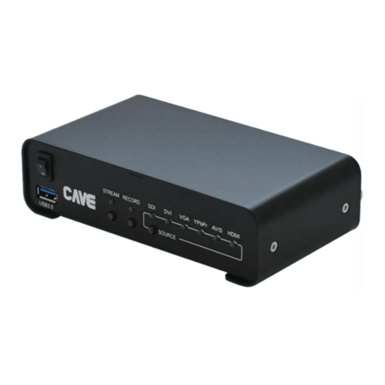 CAVE NSR-200 Quick Setup Manual