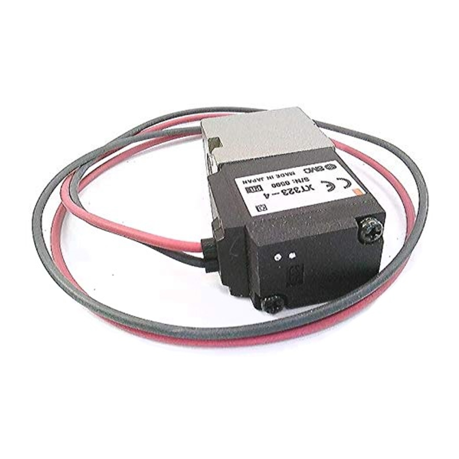 SMC XT323-4, XT323-4Y, XT323-4YF - 3 Port Solenoid Valve Manual