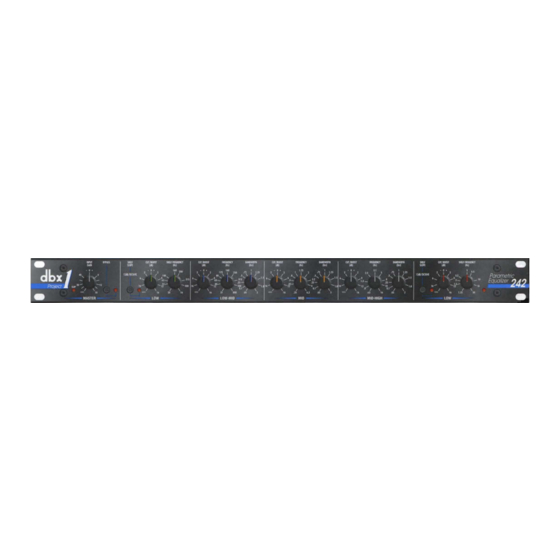 dbx 242 Quick Start Manual