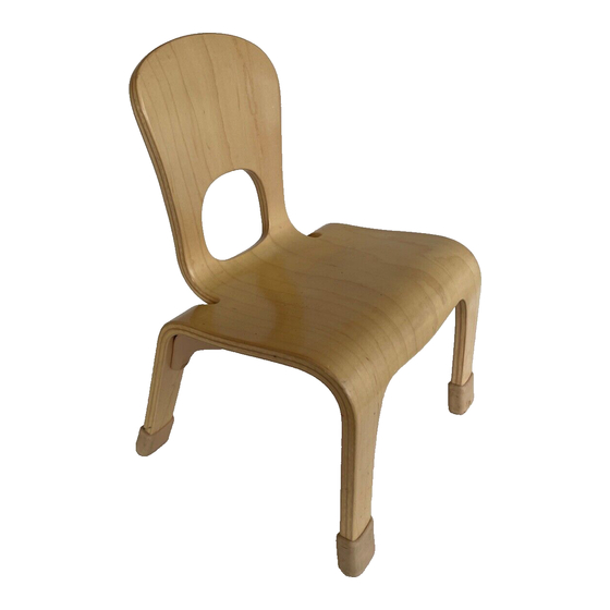 Community Playthings Woodcrest chair J708 Quick Start Manual