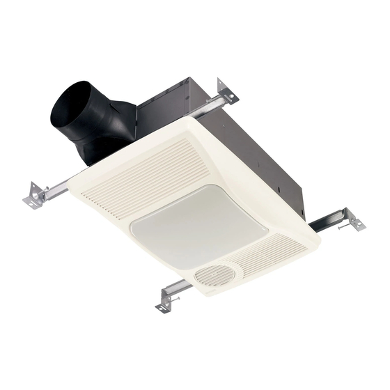 Broan Ventilation Fan with Light and Heater 100HFL Specification Sheet