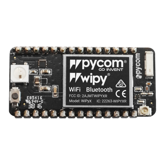 Pycom WiPy 3.0 Quick Start Manual