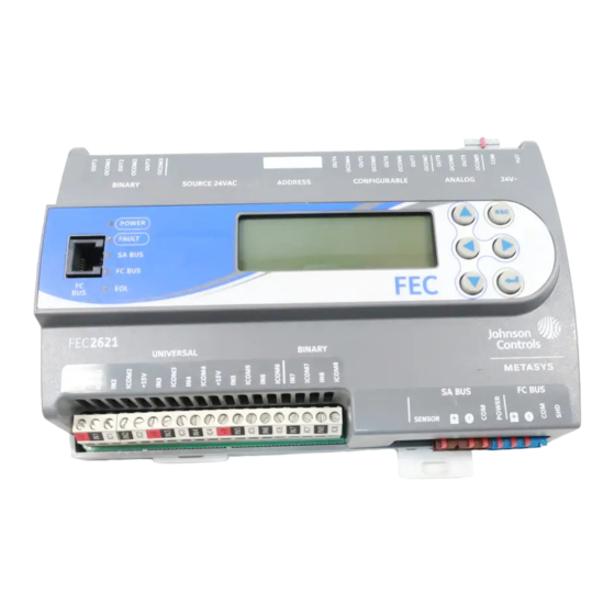 Johnson Controls FEC26 Series Installation Instructions Manual