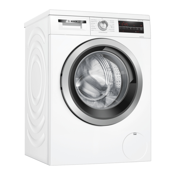 Bosch WUU28TH0 User Manual And Installation Instructions