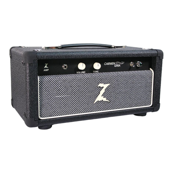 DR. Z Amplification Carmen Ghia Manual