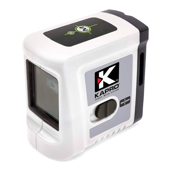 User Manuals: Kapro Prolaser 862G Cross Line Laser