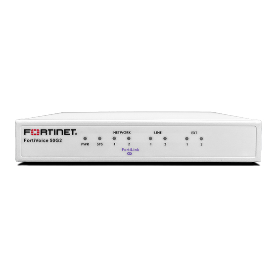Fortinet FortiVoice 50G2 Quick Start Manual