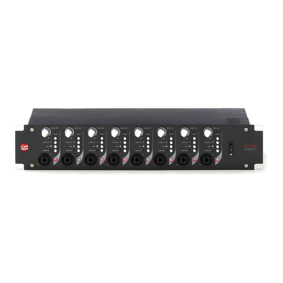 SM Pro Audio EP84 Operating Manual