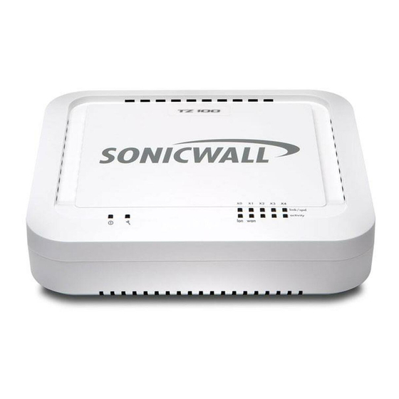 SonicWALL TZ 100 Quick Start Manual