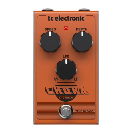 TC Electronic CHOKA TREMOLO Quick Start Manual