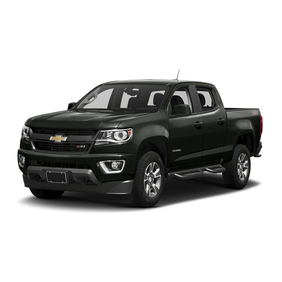 Chevrolet Colorado 2018 Instructions Manual