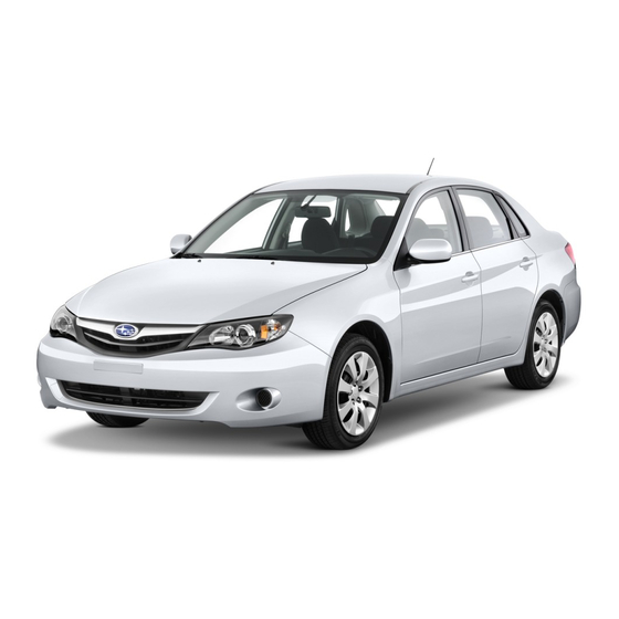 Subaru 2011 Impreza Quick Reference Manual