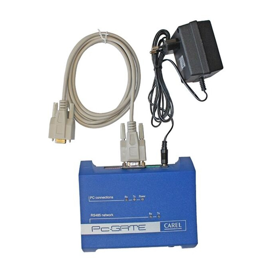 Carel Pc-GATE RS232 Quick Manual