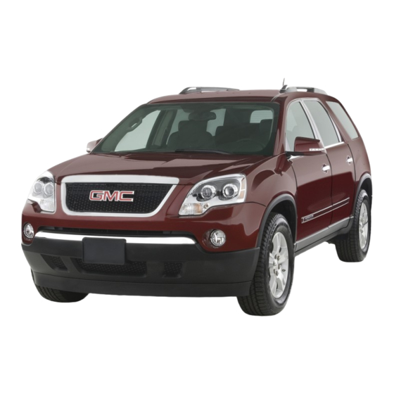 GMC Acadia 2009 Getting To Know Manual