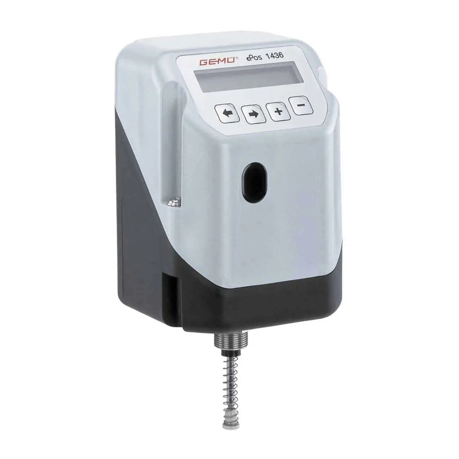 Gemu 1436 cPos Quick Manual