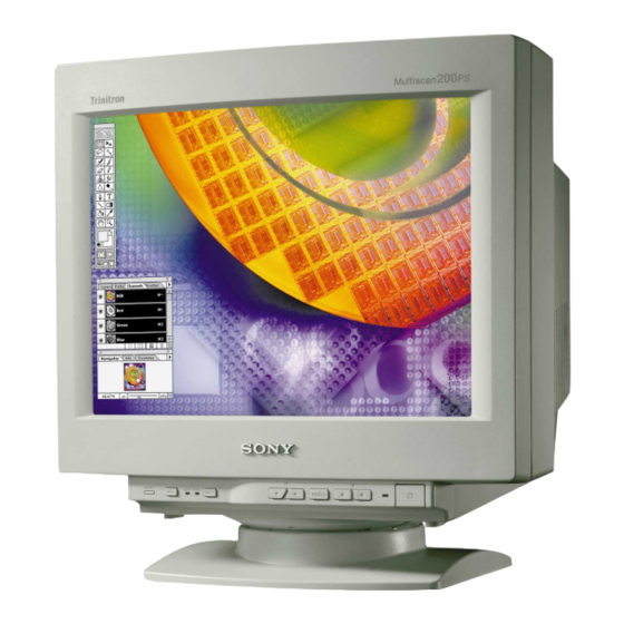 Sony GDM-200PS Operating Instructions  (primary manual) Specification