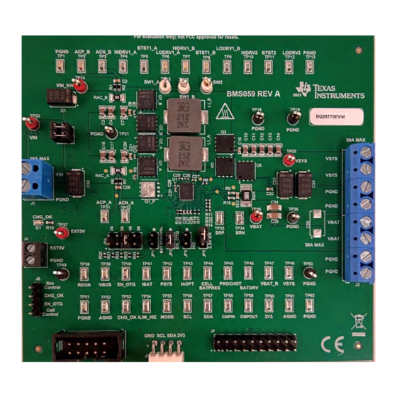 Texas Instruments BQ2577 EVM Series User Manual
