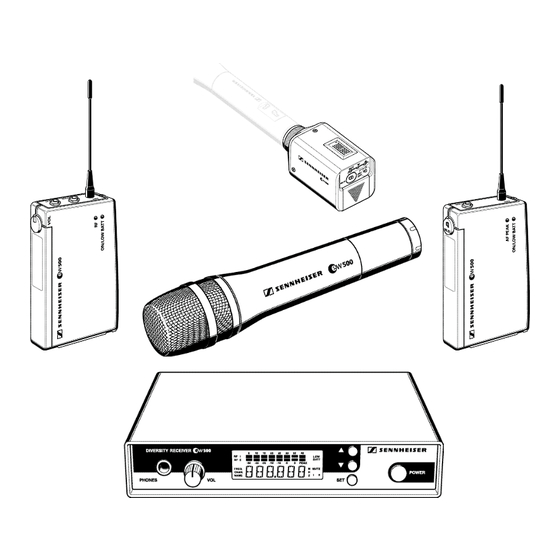 Sennheiser ew 500 Instruction Manual
