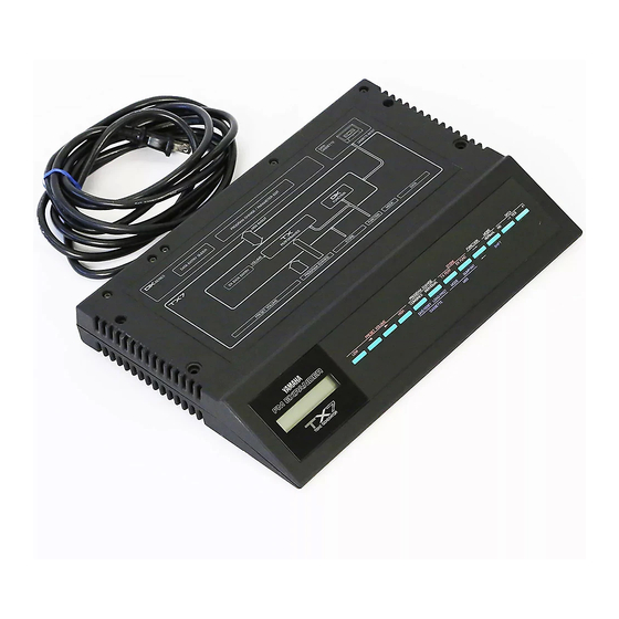 Yamaha tx7 Service Manual