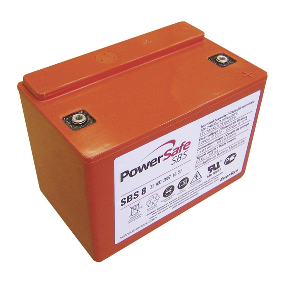EnerSys PowerSafe Data Safe Operation & Maintenance Manual