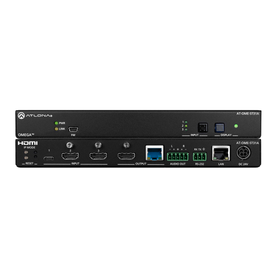 Panduit Atlona Omega Series Installation Manual