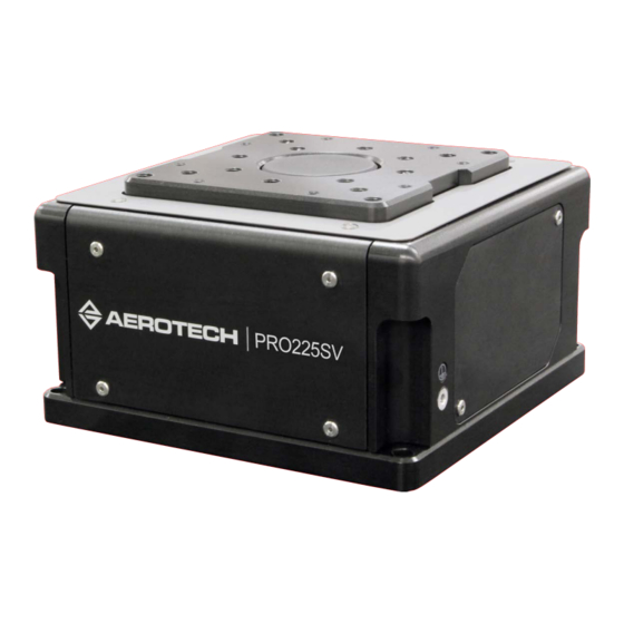 Aerotech PRO225SV Series Manuals