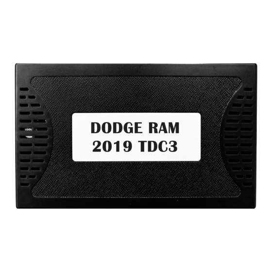 User Manuals: KAP DODGE RAM 2019 TDC3 Performance Parts