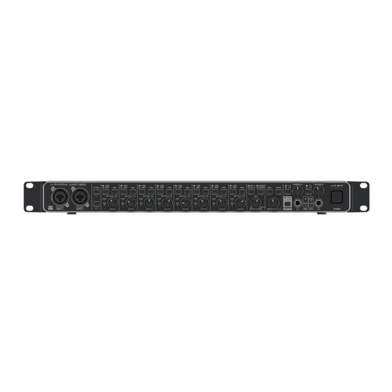 Behringer U-PHORIA UMC1820 Quick Start Manual