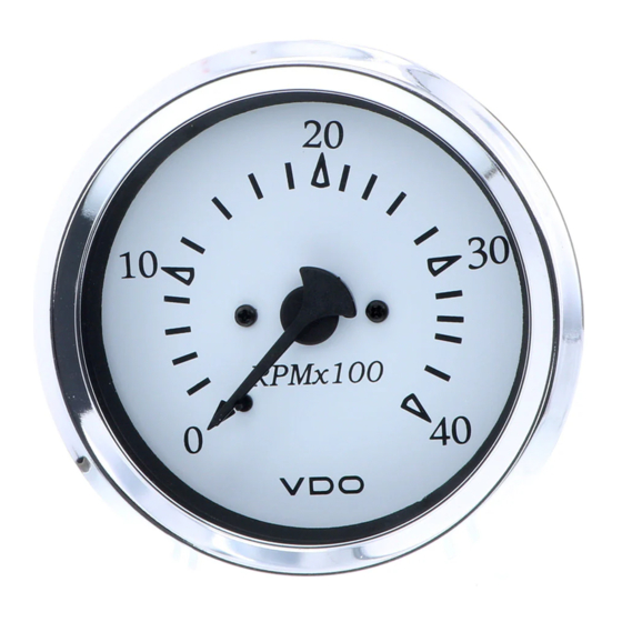 VDO TACHOMETER Installation Instructions Manual