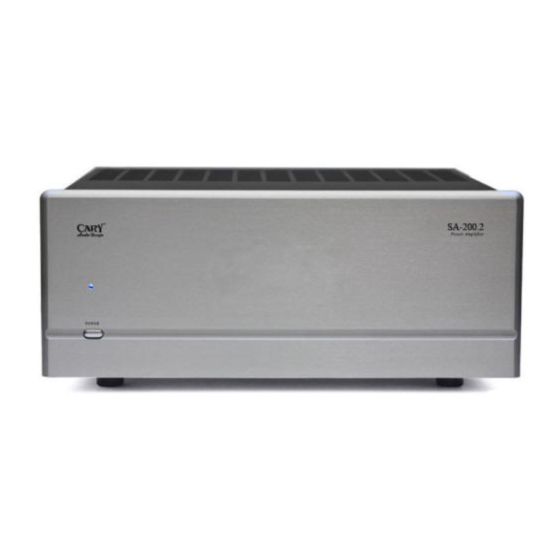 Cary Audio Design SA-200.2 Owner's Manual