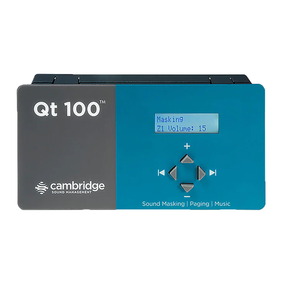 CAMBRIDGE Qt 100 Installation And Operation Manual