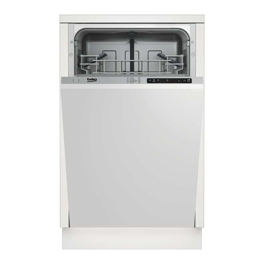 Beko DIS15010 - Fully Built-In Dishwasher Manual