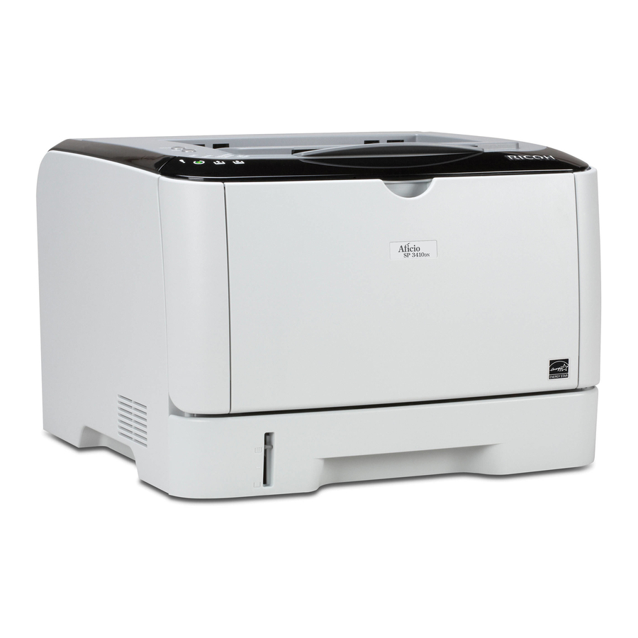 Ricoh Aficio SP 3410DN Hardware Manual