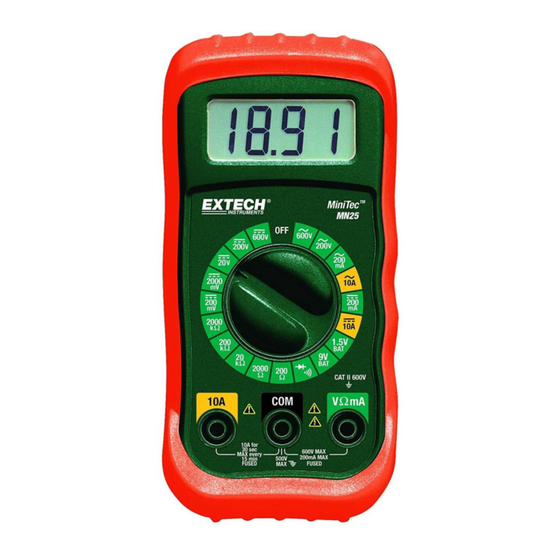 Extech Instruments MiniTec Series User Manual