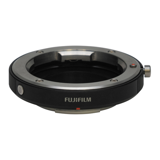 FujiFilm Mount Adapter Use Manual