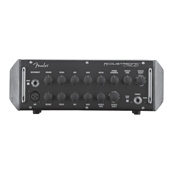 Fender Acoustasonic Ultralight Head T5A125V Owner's Manual