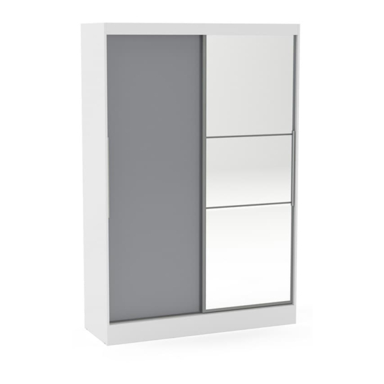 Birlea LYNX 2 DOOR SLIDING ROBE WITH MIRRIOR Manuals