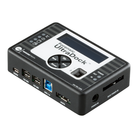 CRU WiebeTech Forensic UltraDock FUDv5.5 Quick Start Manual