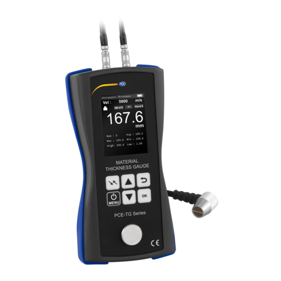 PCE Instruments PCE-TG 75 User Manual