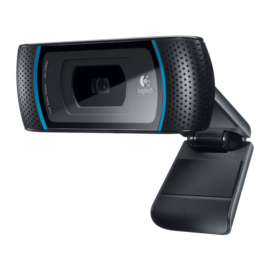 Logitech C910 - 1080p HD Pro Webcam Manual