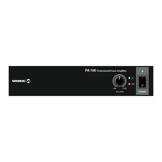 Work Pro PA 100 User Manual
