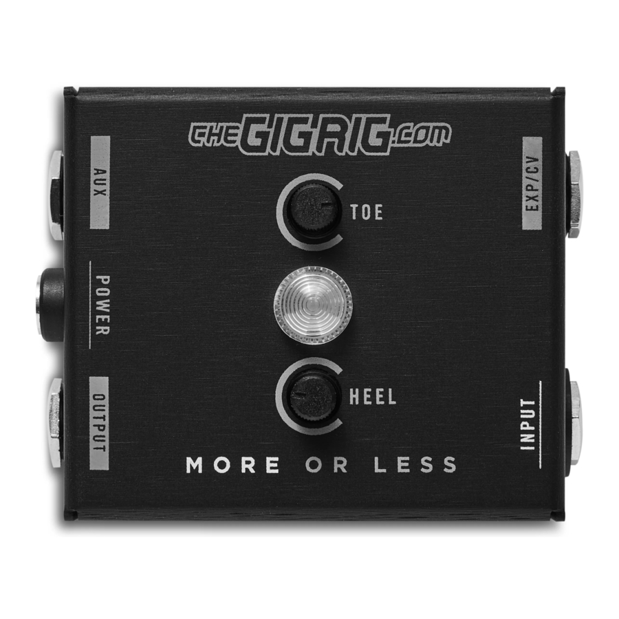 GigRig More Or Less Manual