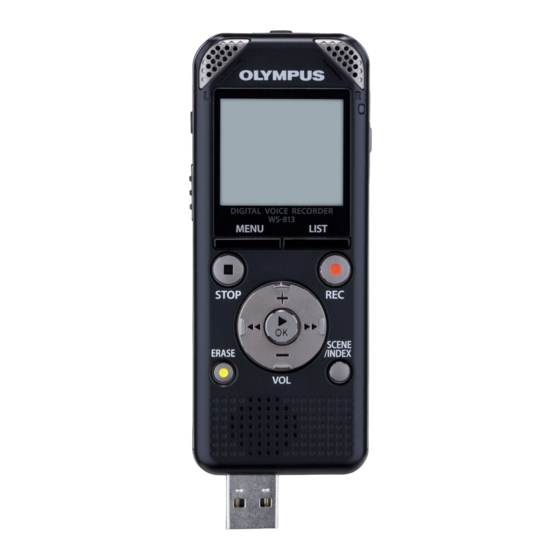 Olympus WS-813 Digital Voice Recorder Manuals